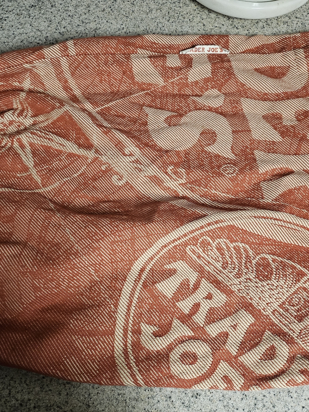 Trader Joe's Red Canvas Logo Tote - Picture 4 of 10
